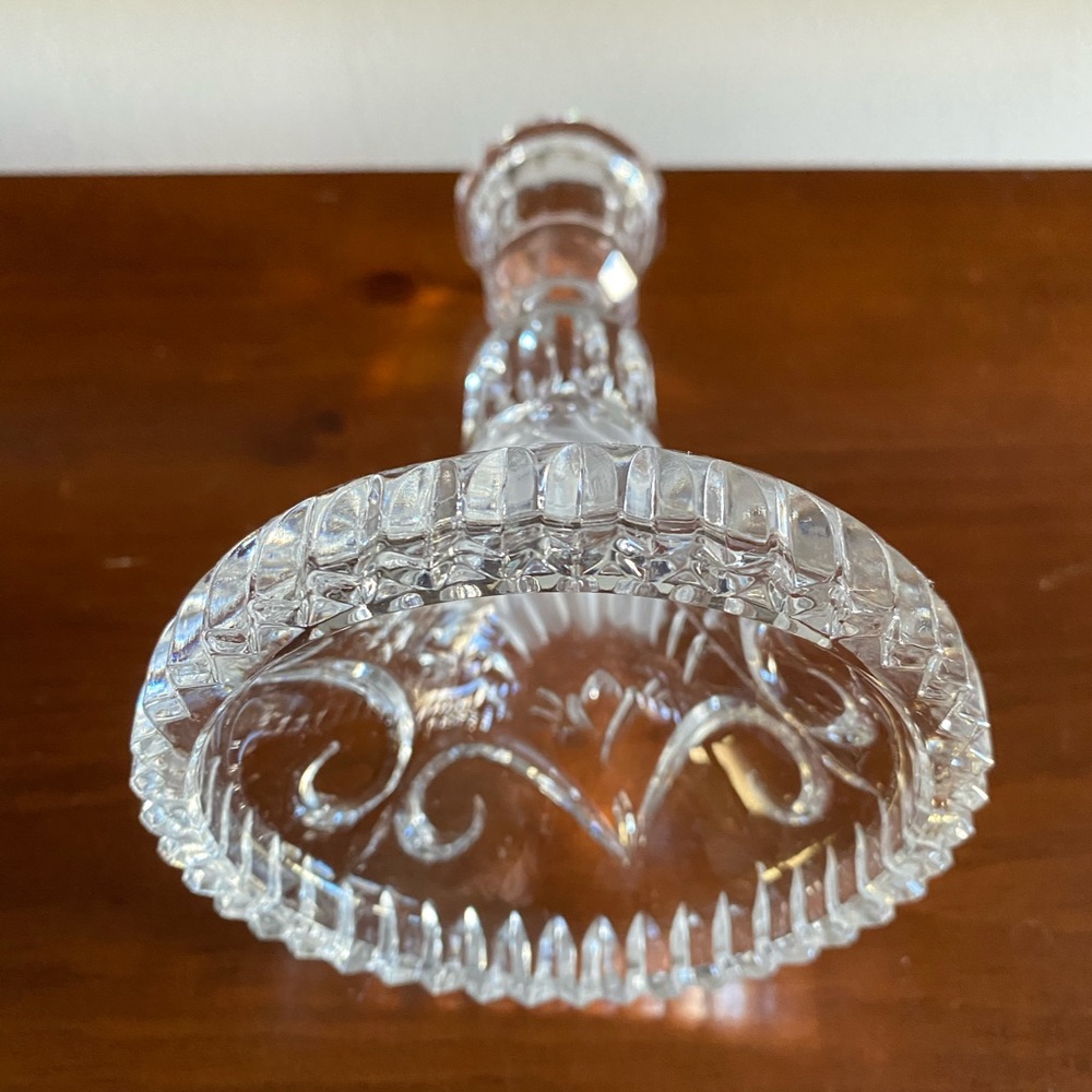 5” Crystal Candlesticks with Round Base - Picture 4 of 14